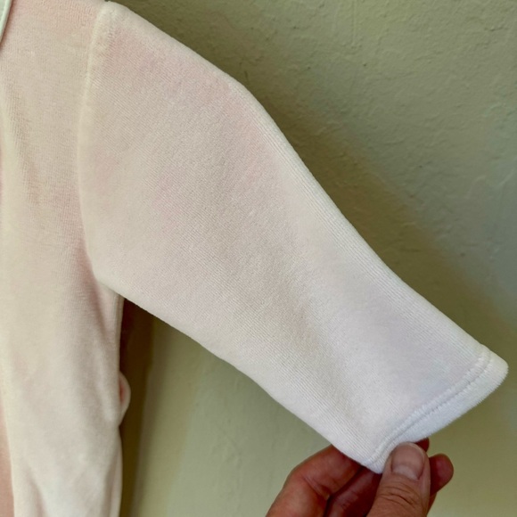 CATIMINI Paris Vintage Baby Girl Velour Romper Sleeper One Piece Pink - Picture 8 of 16